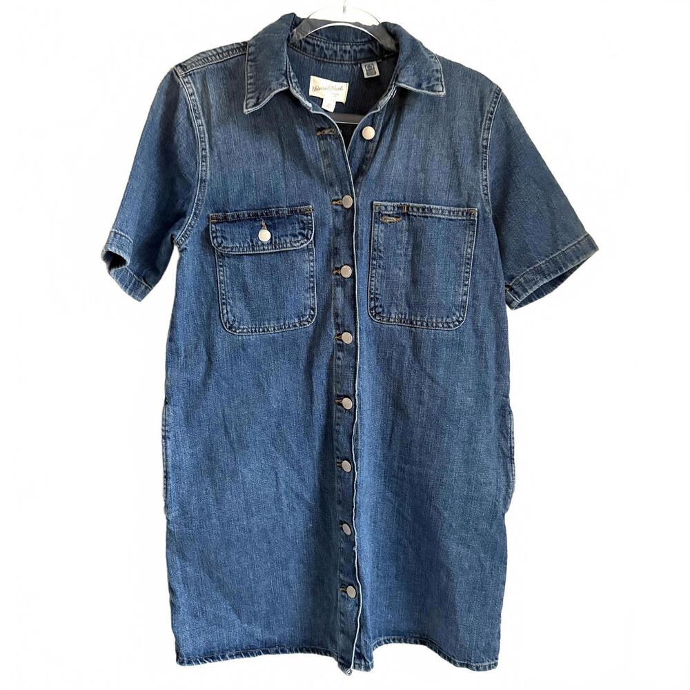 Universal Thread | NWT Women’s Short Sleeve Denim Button Up Shirt Dress Size XS